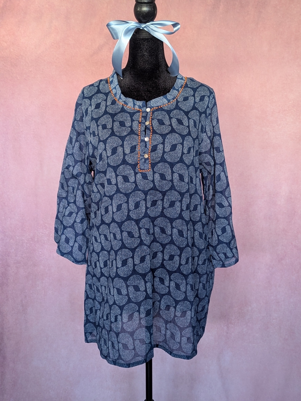 Rock Flower Paper Printed Tunic Top